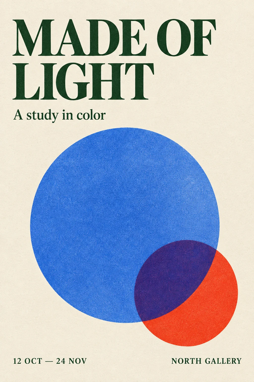 MADE OF LIGHT exhibition poster by Flare